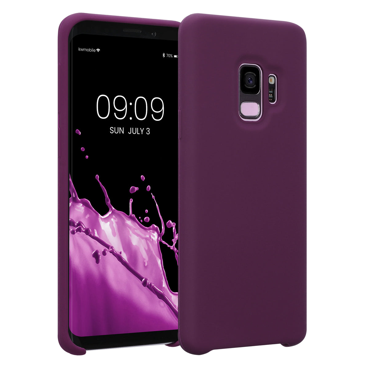 kwmobile Handyhülle für Samsung Galaxy S9 Hülle - Case Silikon - Kabelloses Laden - Schutzhülle Cover