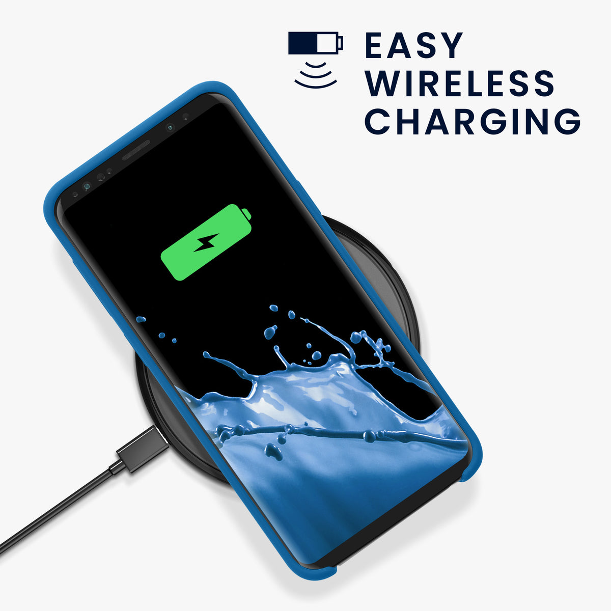kwmobile Handyhülle für Samsung Galaxy S9 Hülle - Case Silikon - Kabelloses Laden - Schutzhülle Cover
