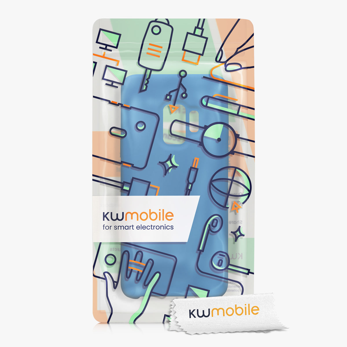kwmobile Handyhülle für Samsung Galaxy S9 Hülle - Case Silikon - Kabelloses Laden - Schutzhülle Cover