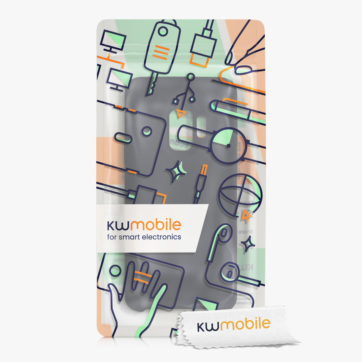 kwmobile Handyhülle für Samsung Galaxy S9 Hülle - Case Silikon - Kabelloses Laden - Schutzhülle Cover
