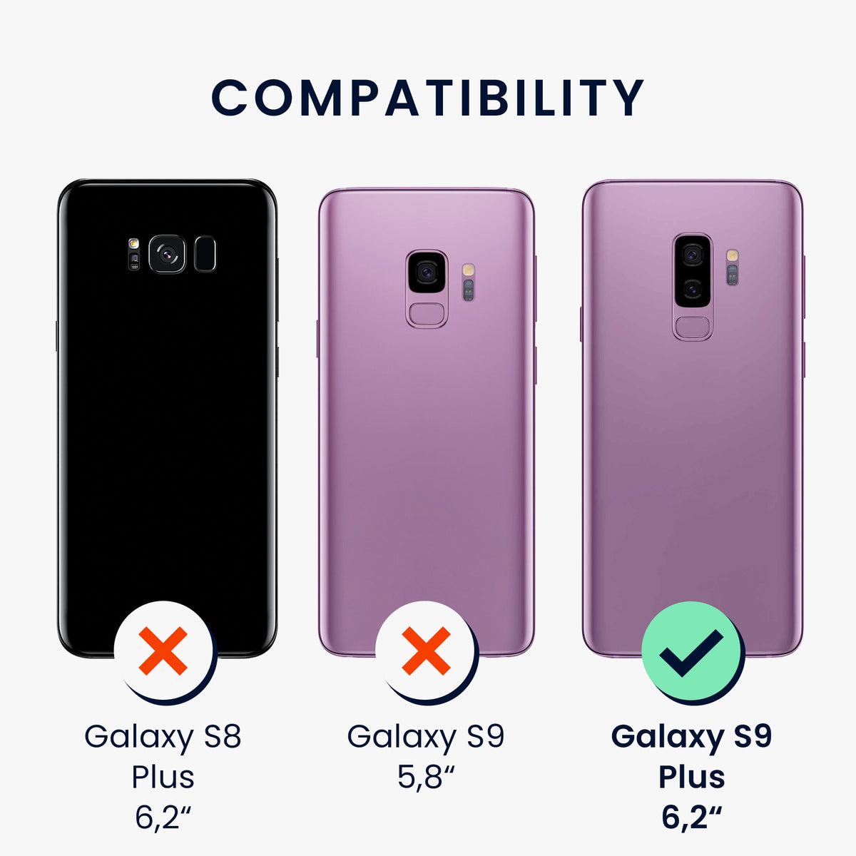 kwmobile Handyhülle für Samsung Galaxy S9 Plus Hülle - Case Silikon - Kabelloses Laden - Schutzhülle Cover