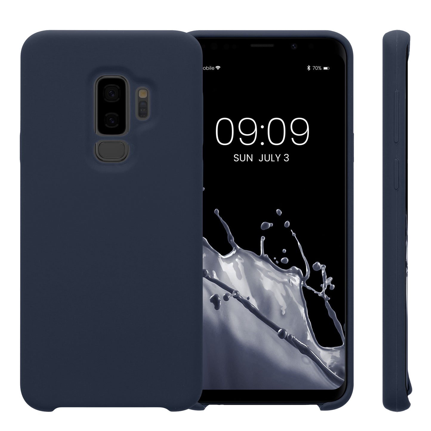 kwmobile Handyhülle für Samsung Galaxy S9 Plus Hülle - Case Silikon - Kabelloses Laden - Schutzhülle Cover