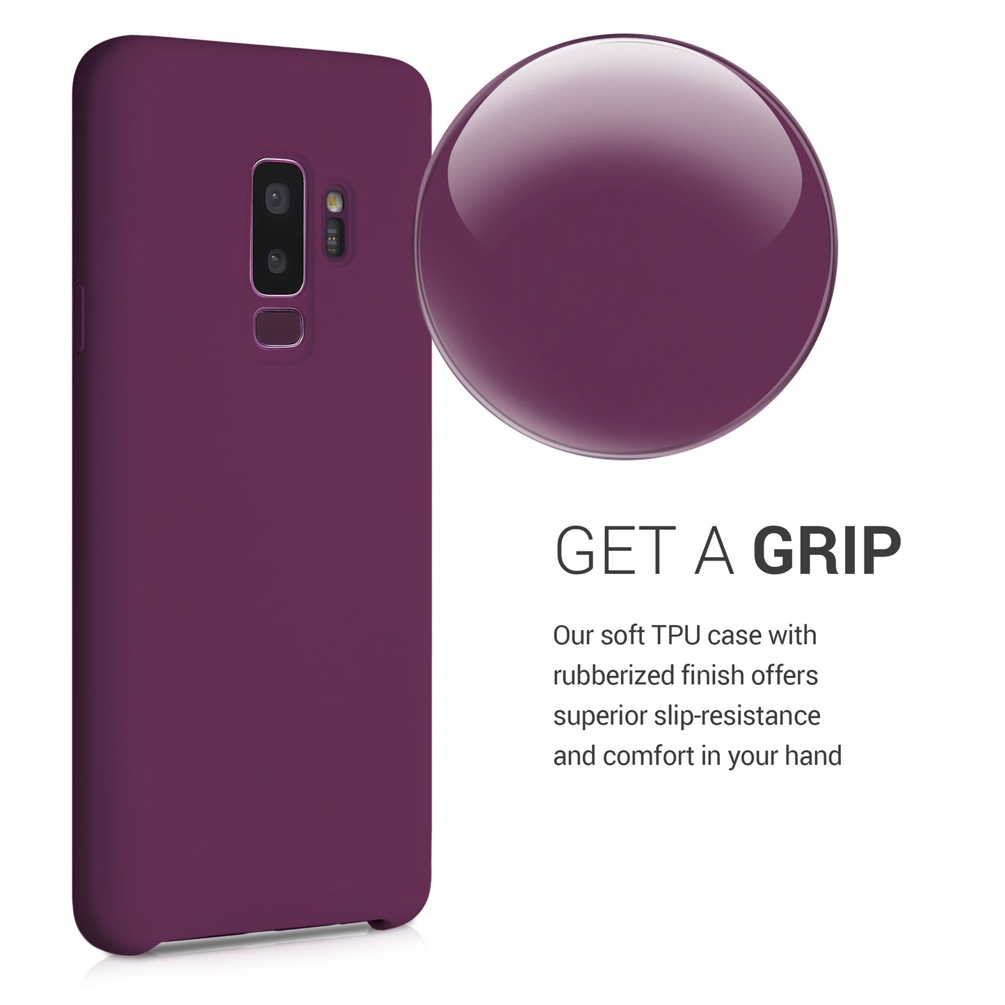 kwmobile Handyhülle für Samsung Galaxy S9 Plus Hülle - Case Silikon - Kabelloses Laden - Schutzhülle Cover
