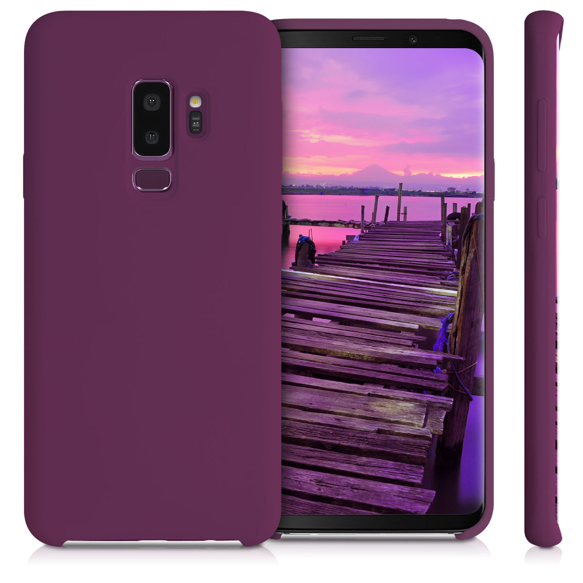 kwmobile Handyhülle für Samsung Galaxy S9 Plus Hülle - Case Silikon - Kabelloses Laden - Schutzhülle Cover