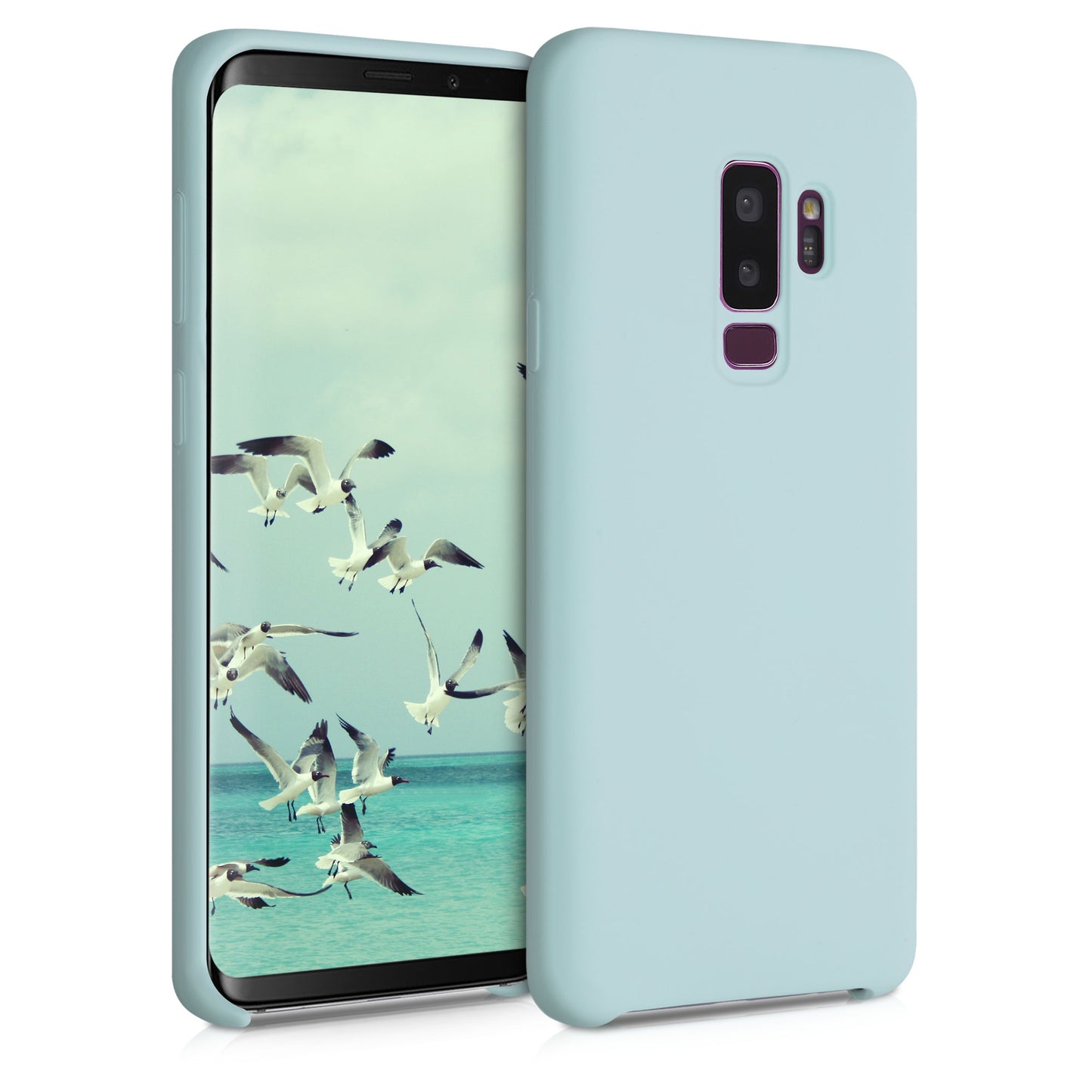 kwmobile Handyhülle für Samsung Galaxy S9 Plus Hülle - Case Silikon - Kabelloses Laden - Schutzhülle Cover