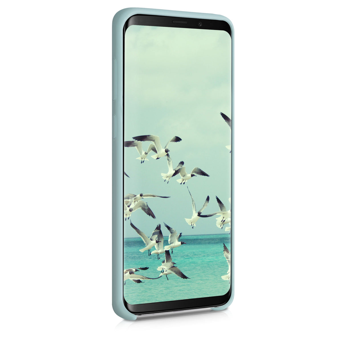 kwmobile Handyhülle für Samsung Galaxy S9 Plus Hülle - Case Silikon - Kabelloses Laden - Schutzhülle Cover