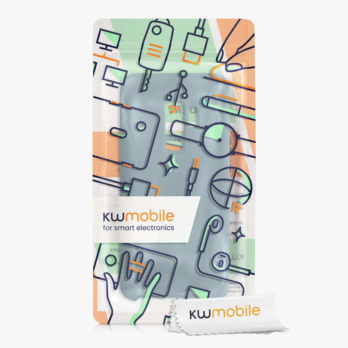 kwmobile Handyhülle für Samsung Galaxy S9 Plus Hülle - Case Silikon - Kabelloses Laden - Schutzhülle Cover