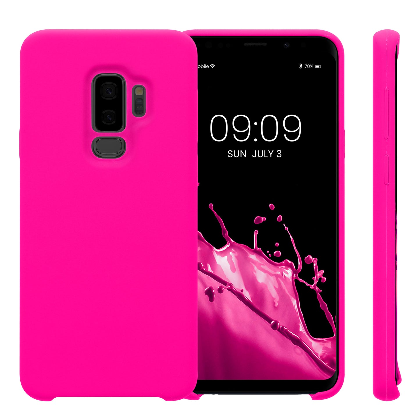 kwmobile Handyhülle für Samsung Galaxy S9 Plus Hülle - Case Silikon - Kabelloses Laden - Schutzhülle Cover