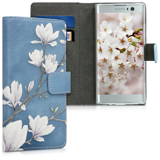 kwmobile Wallet Case kompatibel mit Sony Xperia XA2 Hülle - Cover mit Ständer und Kartenfächern