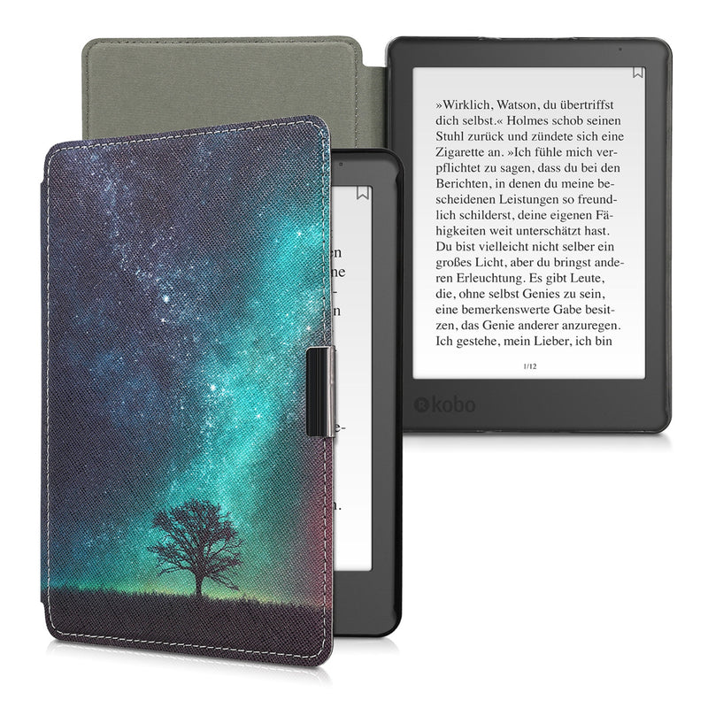 kwmobile Schutzhülle für Kobo Aura Edition 2 Hülle - eReader Flip Case mit Auto Sleep Funktion