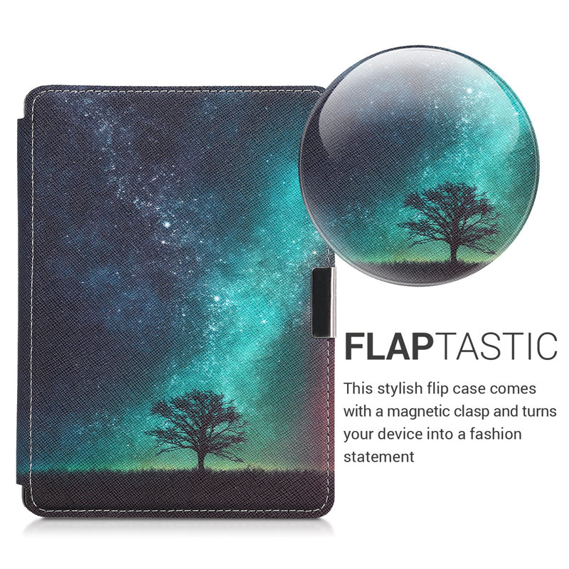 kwmobile Schutzhülle für Kobo Aura Edition 2 Hülle - eReader Flip Case mit Auto Sleep Funktion