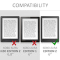 kwmobile Schutzhülle für Kobo Aura Edition 2 Hülle - eReader Flip Case mit Auto Sleep Funktion