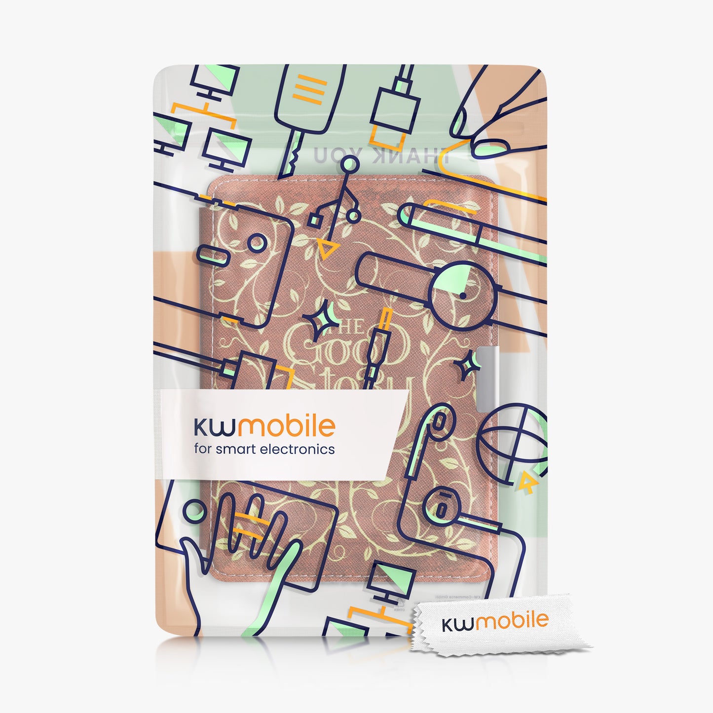 kwmobile Schutzhülle für Kobo Aura Edition 2 Hülle - eReader Flip Case mit Auto Sleep Funktion