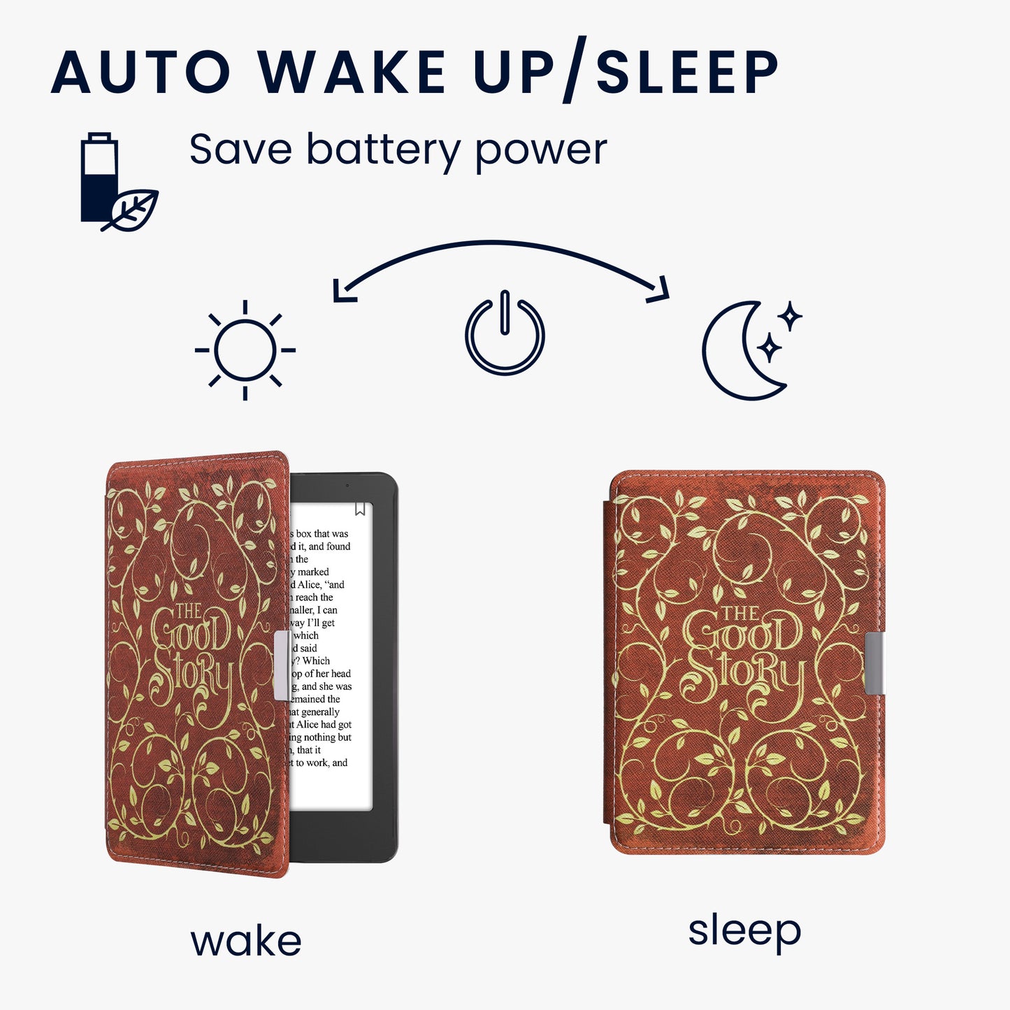 kwmobile Schutzhülle für Kobo Aura Edition 2 Hülle - eReader Flip Case mit Auto Sleep Funktion