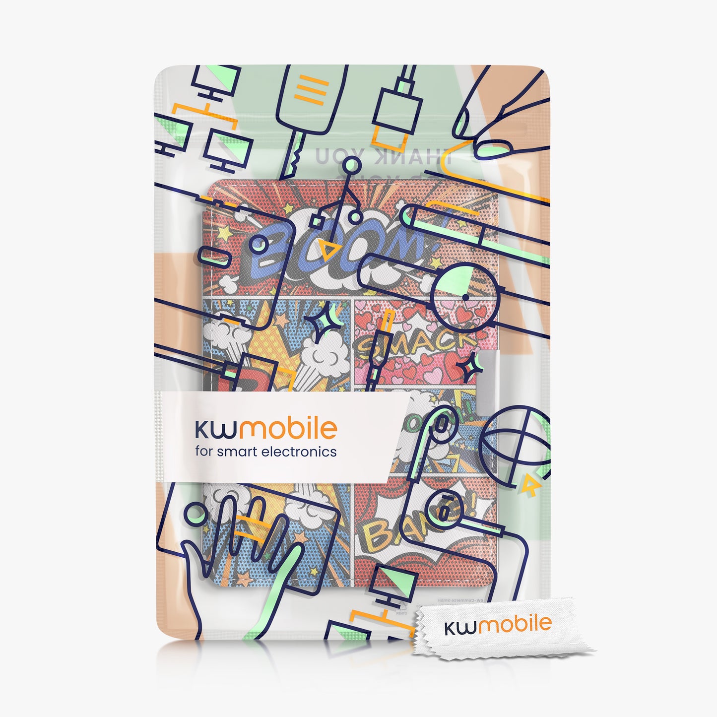 kwmobile Schutzhülle für Kobo Aura Edition 2 Hülle - eReader Flip Case mit Auto Sleep Funktion