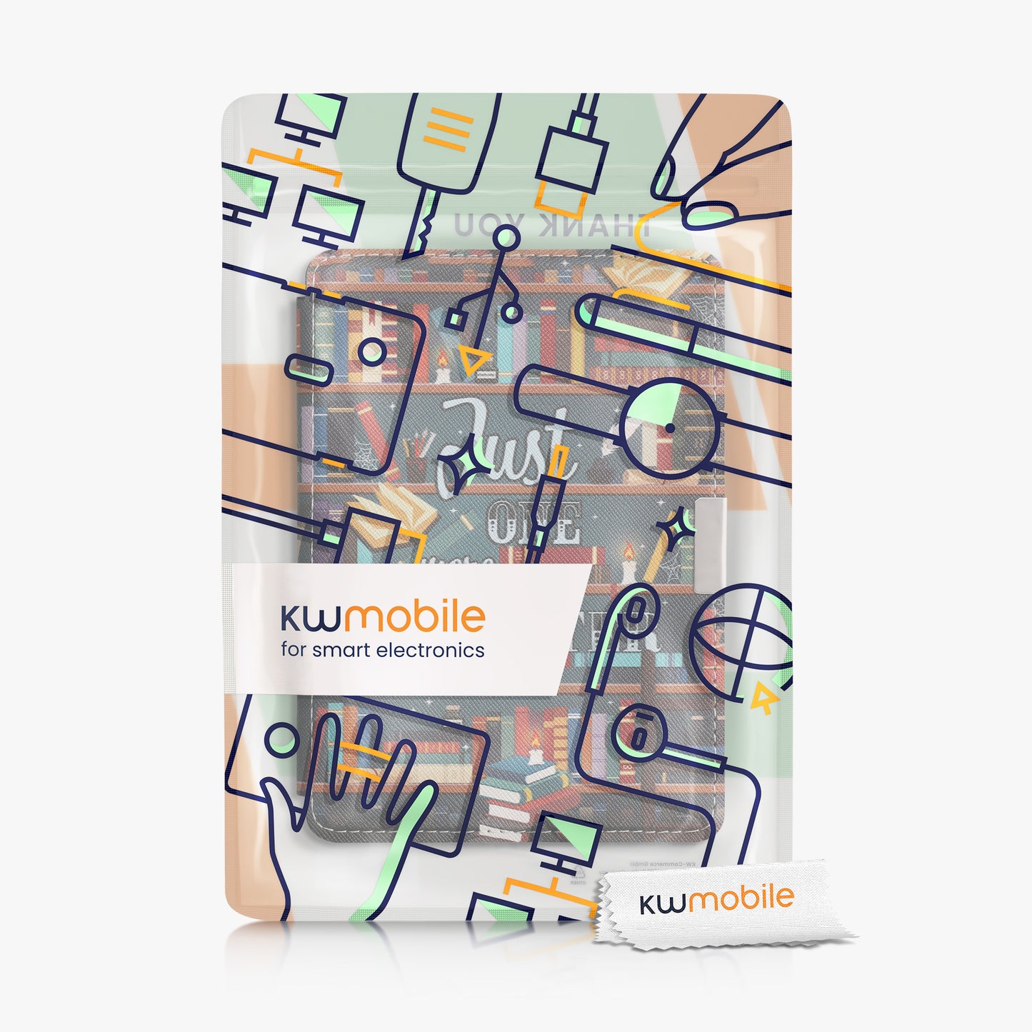 kwmobile Schutzhülle für Kobo Aura Edition 2 Hülle - eReader Flip Case mit Auto Sleep Funktion