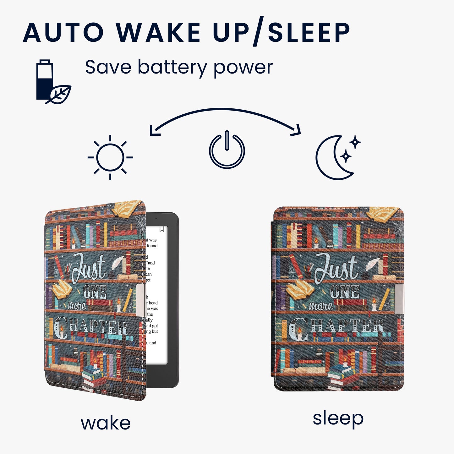 kwmobile Schutzhülle für Kobo Aura Edition 2 Hülle - eReader Flip Case mit Auto Sleep Funktion