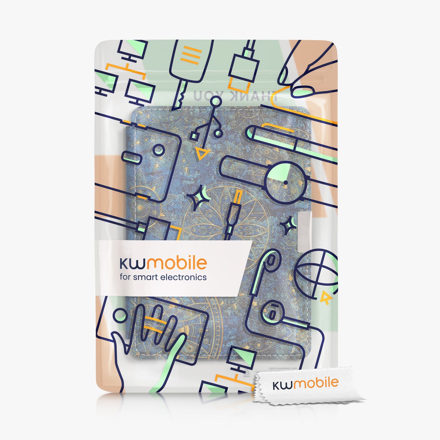kwmobile Schutzhülle für Kobo Aura Edition 2 Hülle - eReader Flip Case mit Auto Sleep Funktion