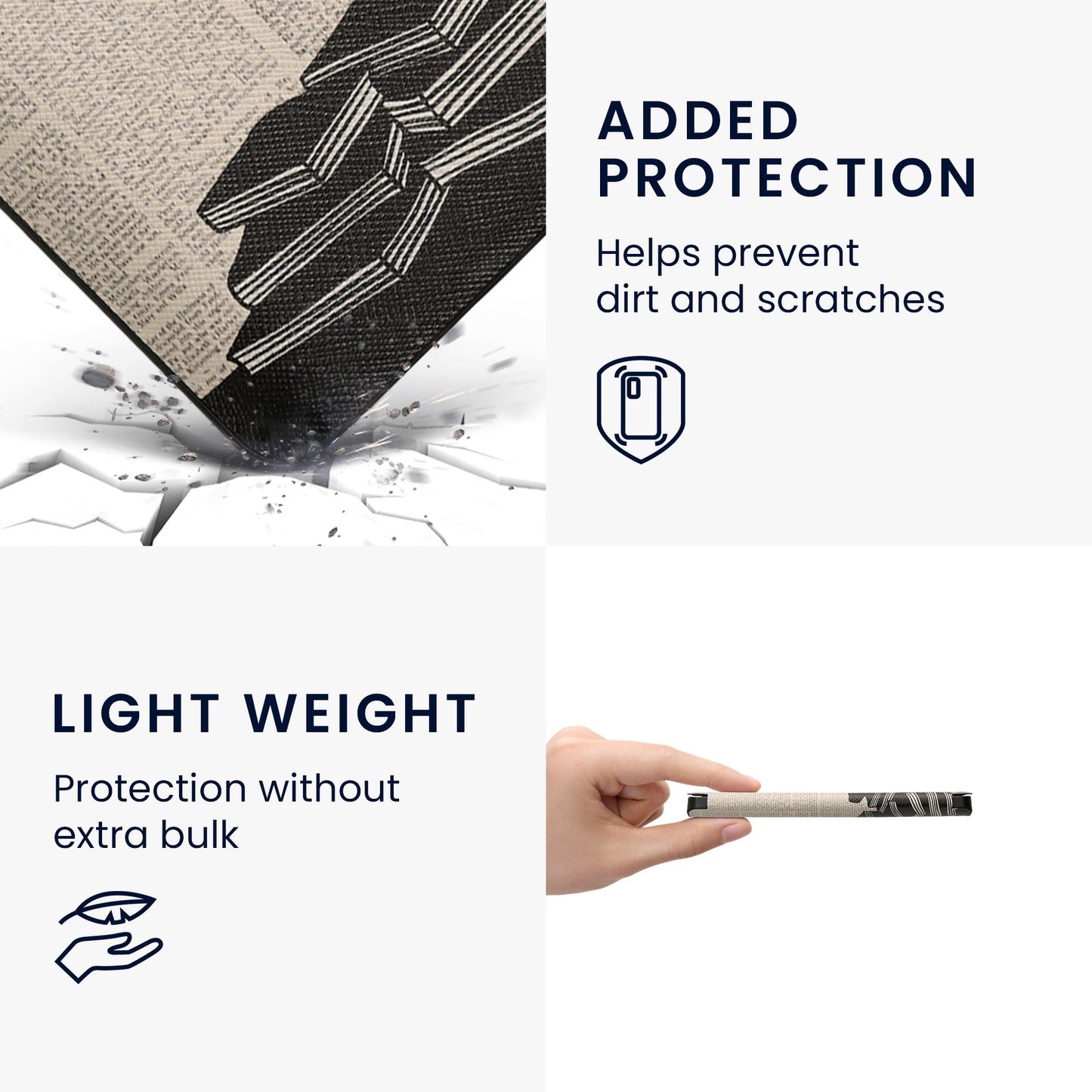 kwmobile Schutzhülle für Kobo Aura Edition 2 Hülle - eReader Flip Case mit Auto Sleep Funktion