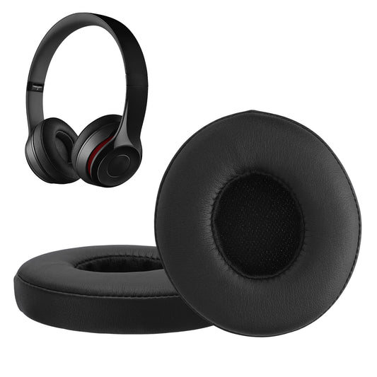 kwmobile 2x Ohr Polster für Beats Solo 2 Wireless / Solo 3 Wireless Ohrpolster - Ersatz Ohrpolster - Kopfhörer Ersatzteile - Kopfhörer Ersatzpolster für Over Ear Headphones Schwarz  