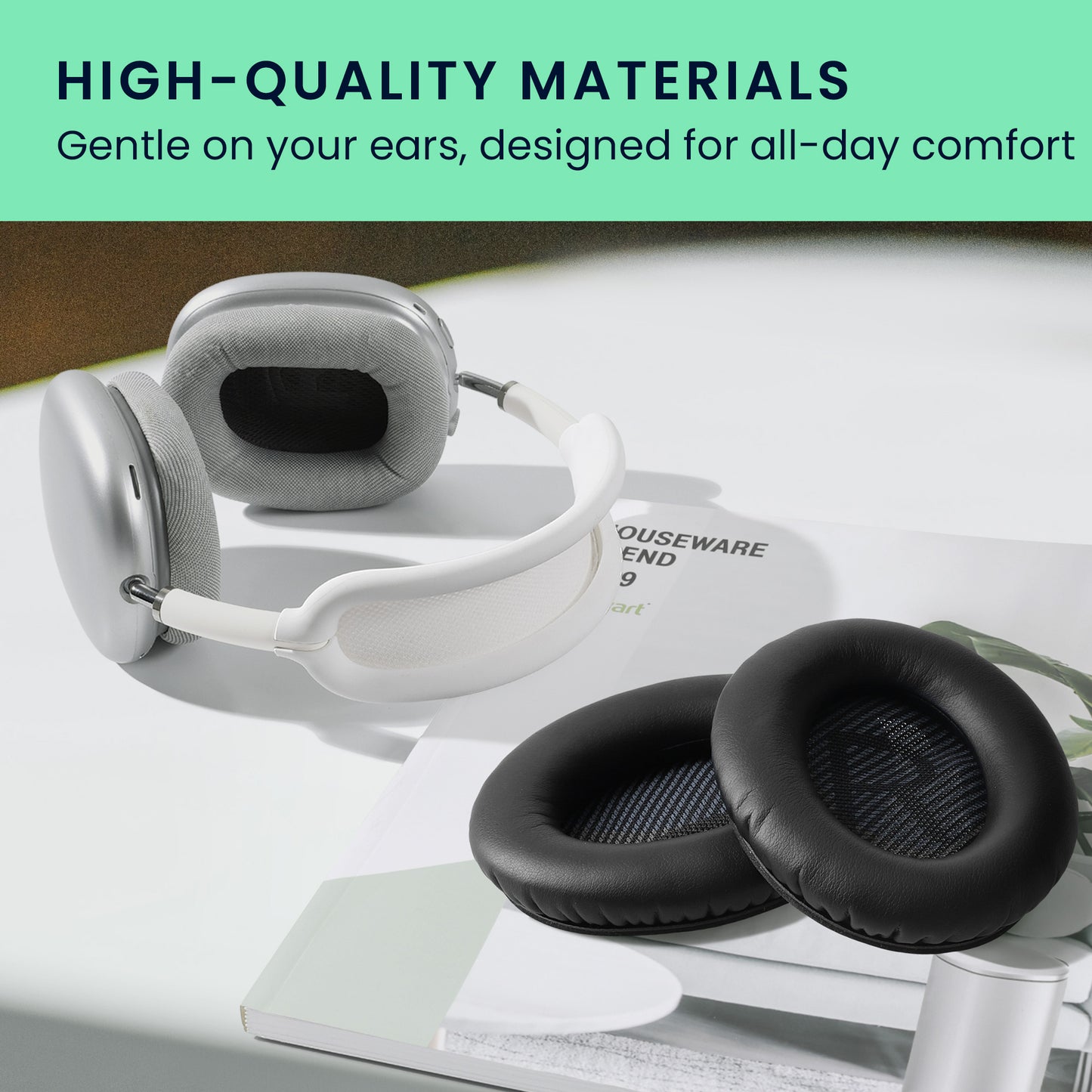 kwmobile Ohr Polster für Bose Quietcomfort 35 35II 25 15 / QC35 QC35II QC25 QC15 Ohrpolster - Ersatz Ohrpolster - Kopfhörer Ersatzteile - Kopfhörer Ersatzpolster für Over Ear Headphones