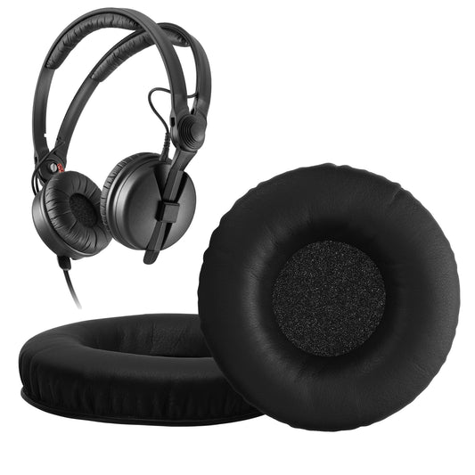 kwmobile 2x Ohr Polster für Sennheiser HD25 / HD25-1 II / HD250BT Ohrpolster - Ersatz Ohrpolster - Kopfhörer Ersatzteile - Kopfhörer Ersatzpolster für Over Ear Headphones Schwarz  