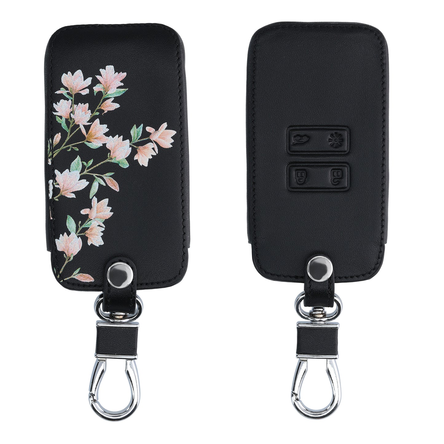 Renault 4-Tasten Smartkey Autoschlüssel Keyless Go Kunstleder Schlüsselhülle