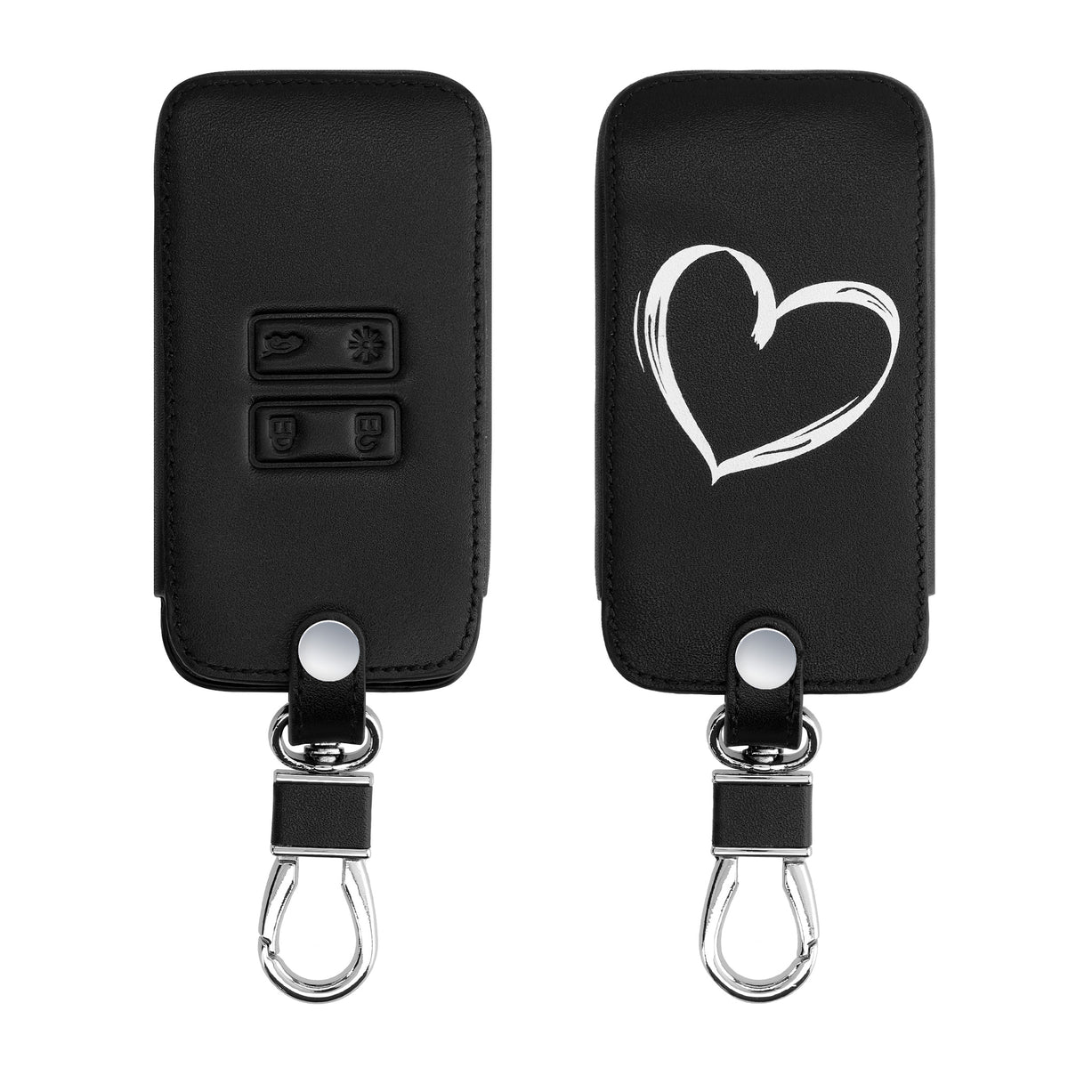 Renault 4-Tasten Smartkey Autoschlüssel Keyless Go Kunstleder Schlüsselhülle