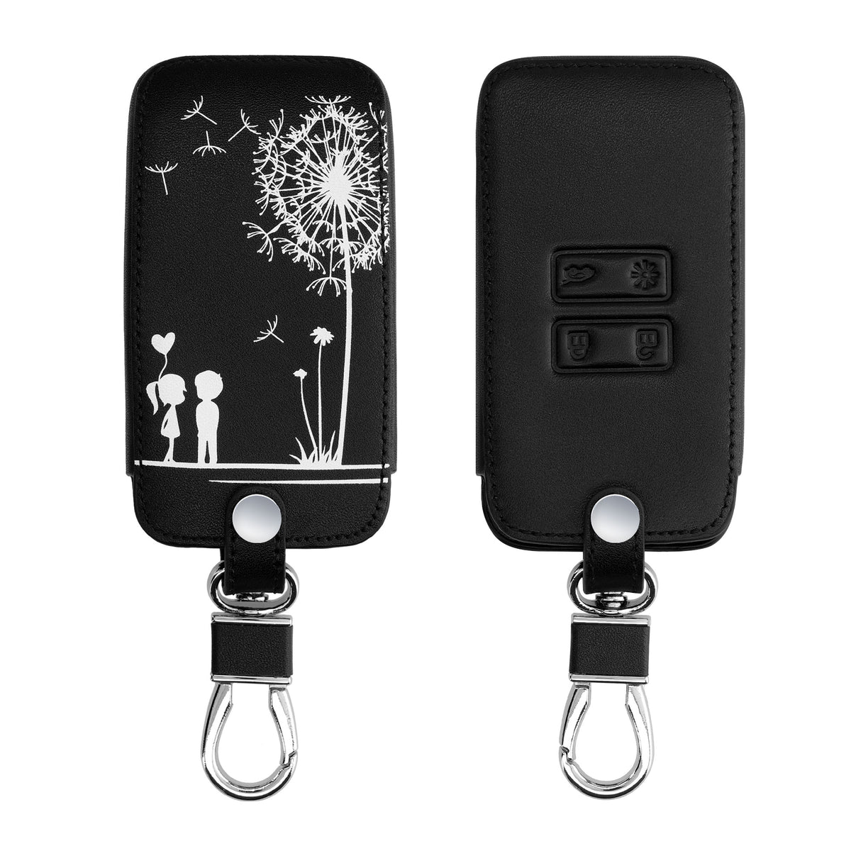 Renault 4-Tasten Smartkey Autoschlüssel Keyless Go Kunstleder Schlüsselhülle