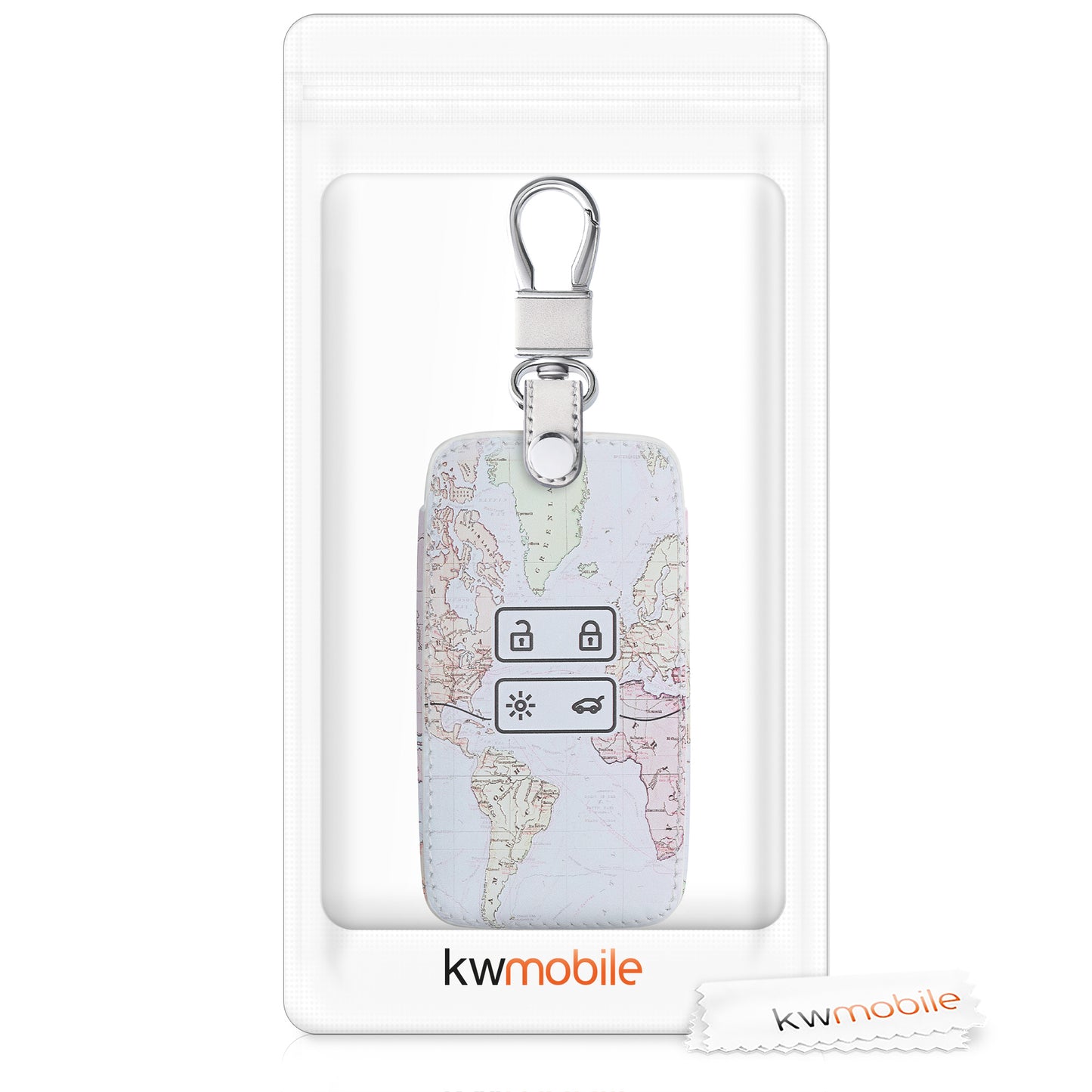 Renault 4-Tasten Smartkey Autoschlüssel Keyless Go Kunstleder Schlüsselhülle