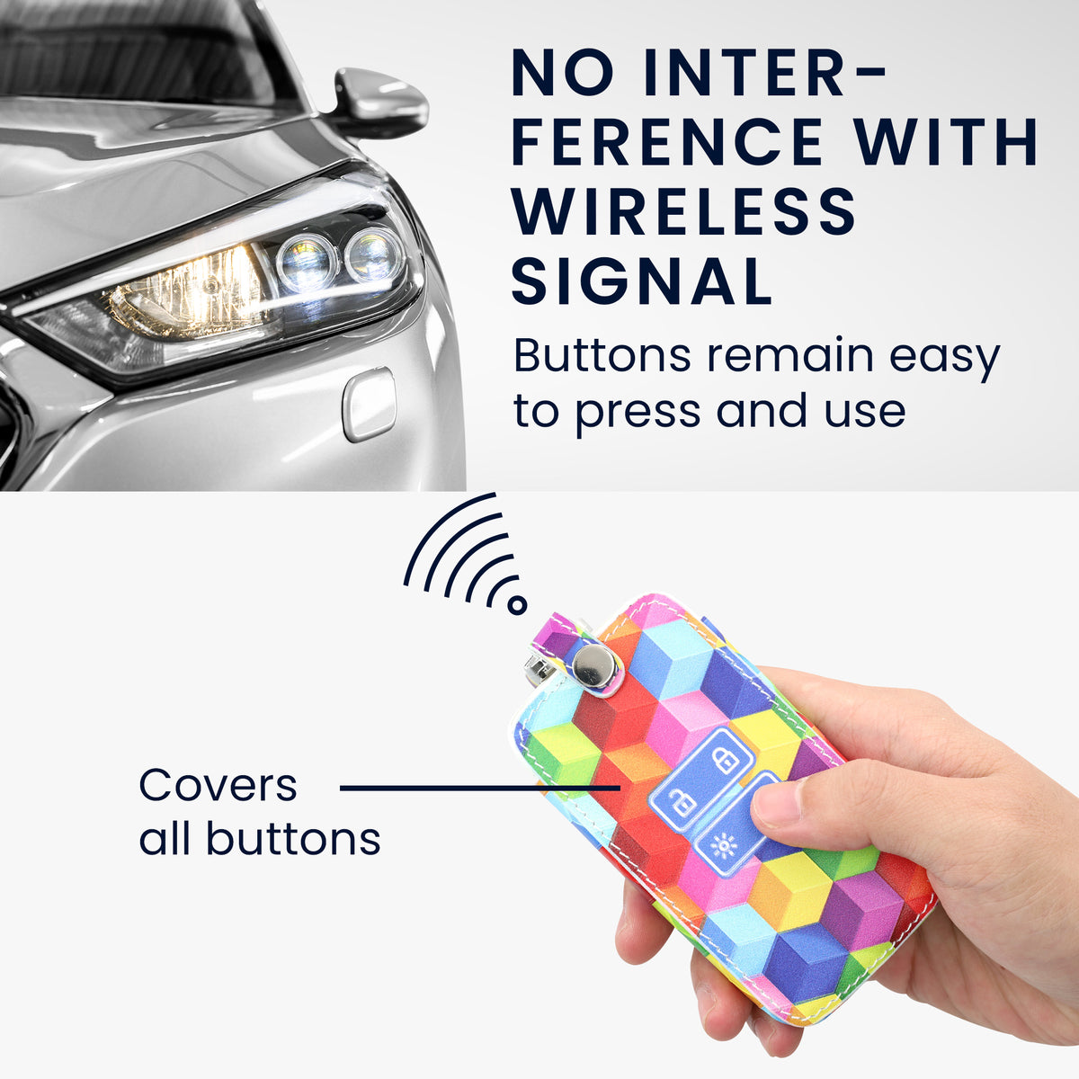 Renault 4-Tasten Smartkey Autoschlüssel Keyless Go Kunstleder Schlüsselhülle