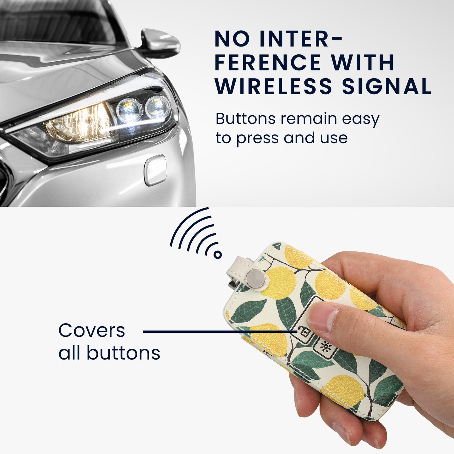 Renault 4-Tasten Smartkey Autoschlüssel Keyless Go Kunstleder Schlüsselhülle