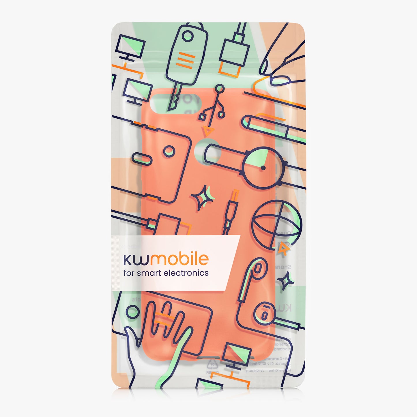 kwmobile Handyhülle für Huawei Enjoy 7S / P Smart (2017) Hülle - Kabelloses Laden - Schutzhülle Cover
