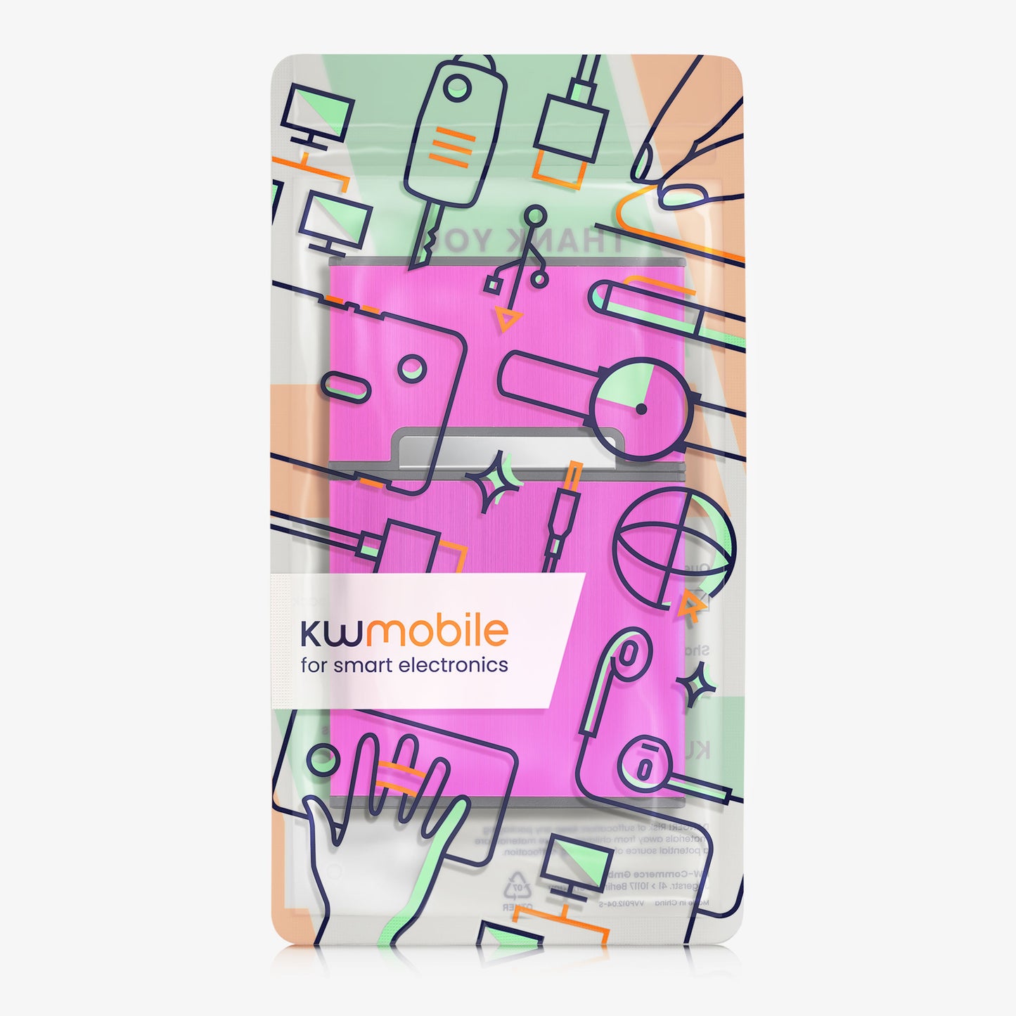 kwmobile Zigarettenetui Zigarettenbox Hülle für Zigaretten - Zigaretten Etui mit Magnetverschluss - Aluminium Beschichtung