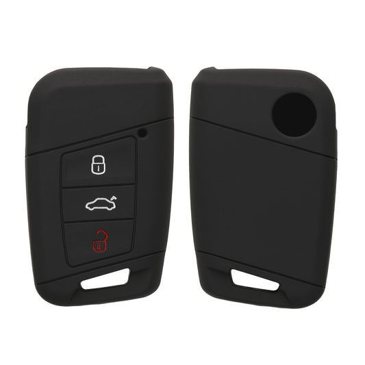 kwmobile Schlüsselhülle für VW 3-Tasten Autoschlüssel (nur Keyless Go) Hülle - Autoschlüssel Schlüssel Hülle - Schlüsselschutz Gehäuse