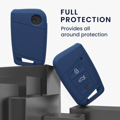 VW 3-Tasten Autoschlüssel (nur Keyless Go) Schlüsselhülle Silikon