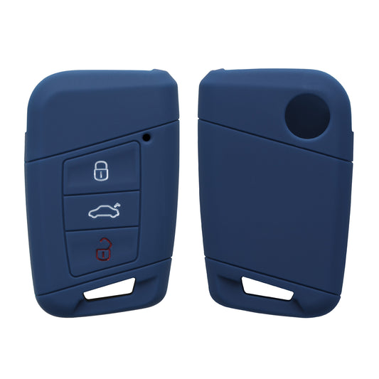 kwmobile Schlüsselhülle für VW 3-Tasten Autoschlüssel (nur Keyless Go) Hülle - Autoschlüssel Schlüssel Hülle - Schlüsselschutz Gehäuse