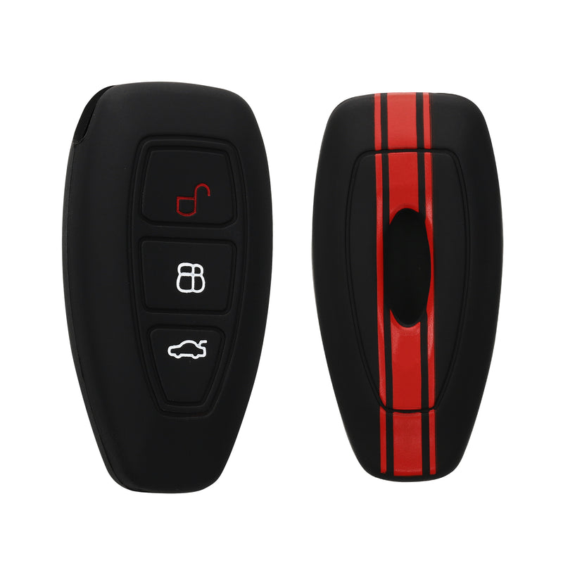 Ford 3-Tasten Autoschlüssel Keyless Go Silikon Schlüsselhülle gemustert