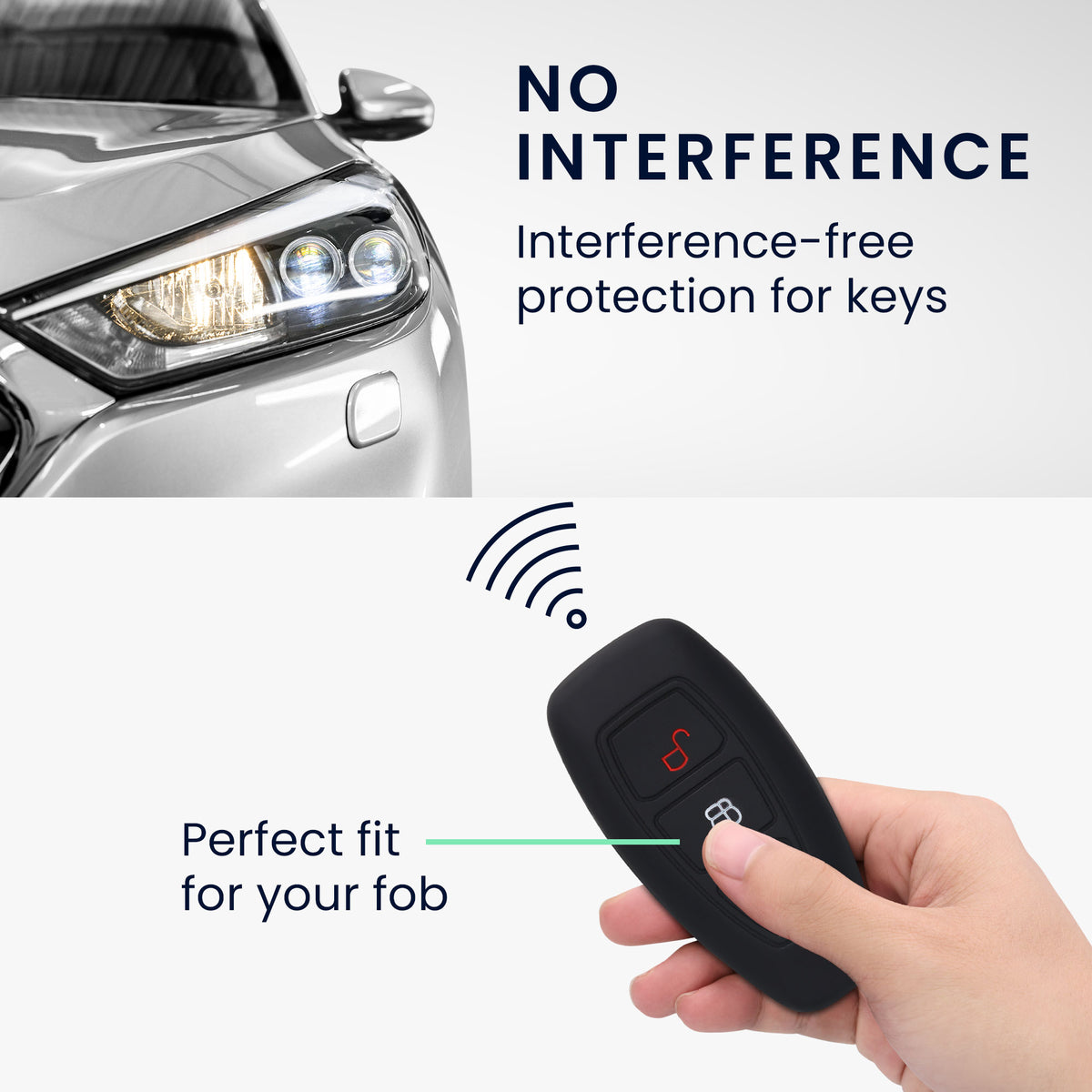 Ford 3-Tasten Autoschlüssel Keyless Go Silikon Schlüsselhülle gemustert