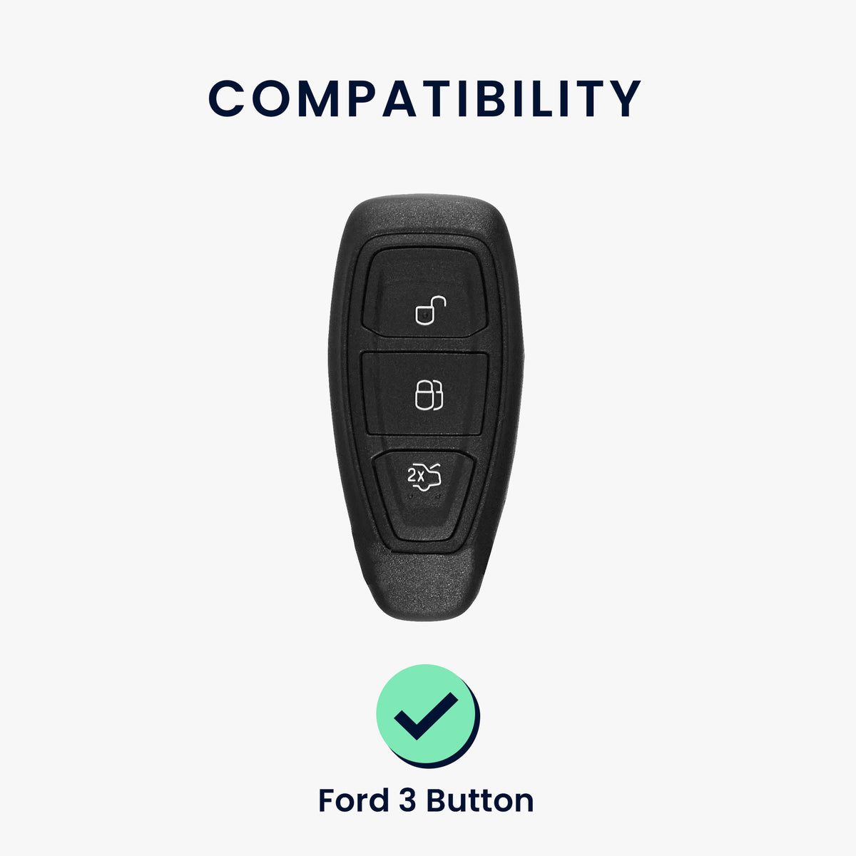 Ford 3-Tasten Autoschlüssel Keyless Go Silikon Schlüsselhülle gemustert