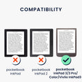 kwmobile Schutzhülle für Pocketbook InkPad 3 / 3 Pro / Color / Vivlio InkPad 3 Hülle - eReader Klapphülle mit Auto Sleep Funktion - Cover mit Ständer