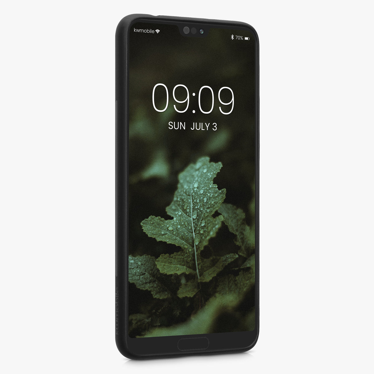 Huawei P20 Pro stoßfestes Hardcase mit TPU Bumper Holz Walnuss