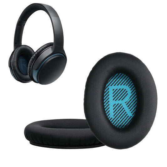 kwmobile 2x Ohr Polster für Bose Soundlink Around-Ear Wireless II Ohrpolster - Ersatz Ohrpolster - Kopfhörer Ersatzteile - Kopfhörer Ersatzpolster für Over Ear Headphones Schwarz  