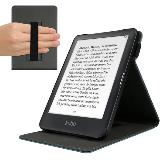 kwmobile Schutzhülle kompatibel mit Kobo Aura ONE - Hülle e-Reader mit Schlaufe Ständer