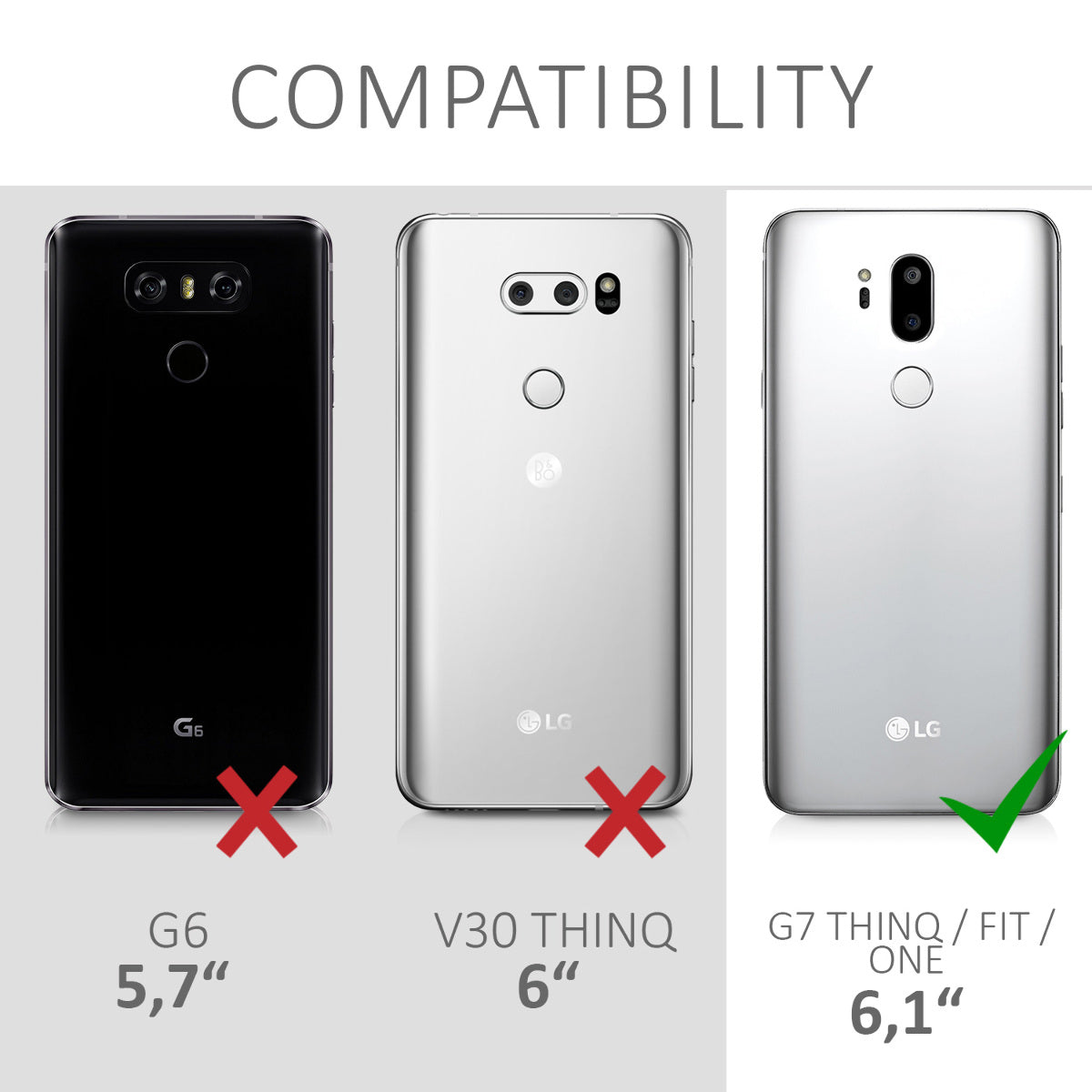 LG G7 ThinQ / Fit / One metallische Hülle