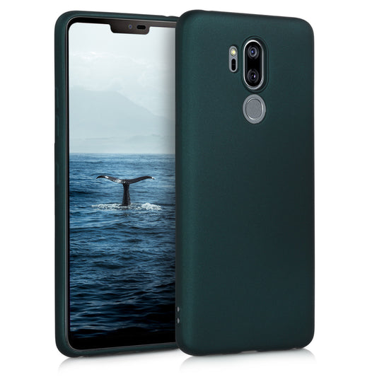 kwmobile Handyhülle für LG G7 ThinQ / Fit / One Hülle - Silikon Case metallisch schimmernd - Schutzhülle Cover