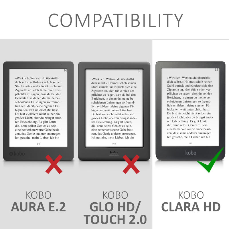 Kobo Clara HD mit Auto-Sleep eReader Flip Case