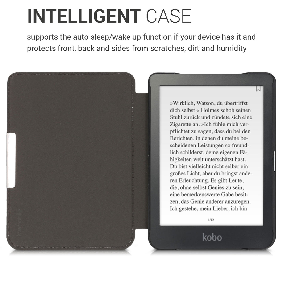 Kobo Clara HD mit Auto-Sleep eReader Flip Case