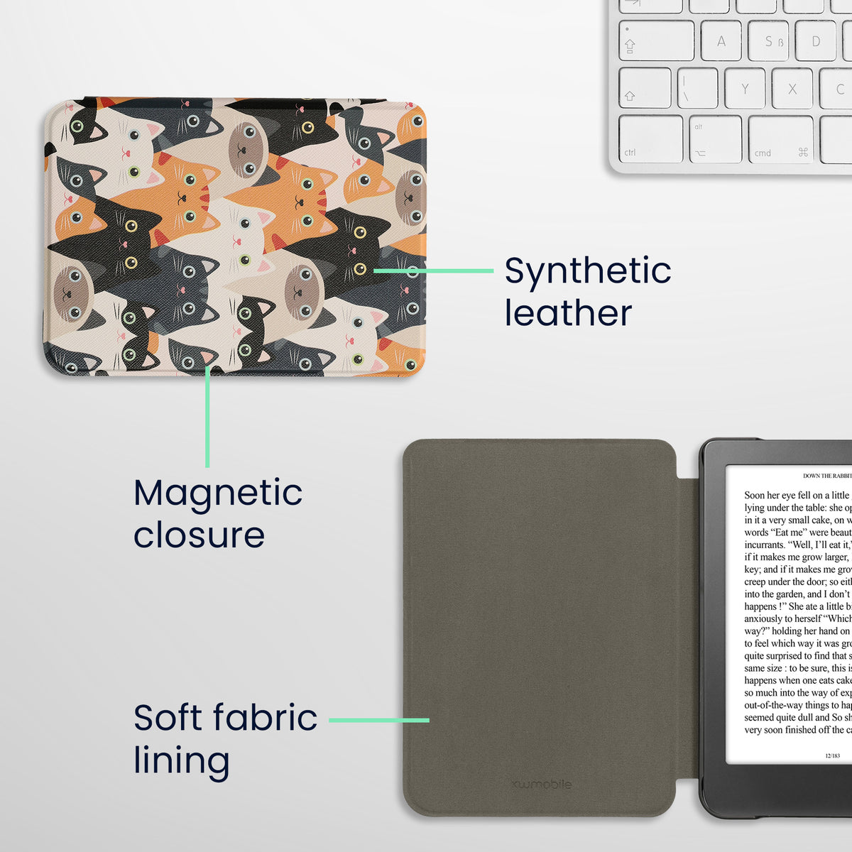 Kobo Clara HD mit Auto-Sleep eReader Flip Case
