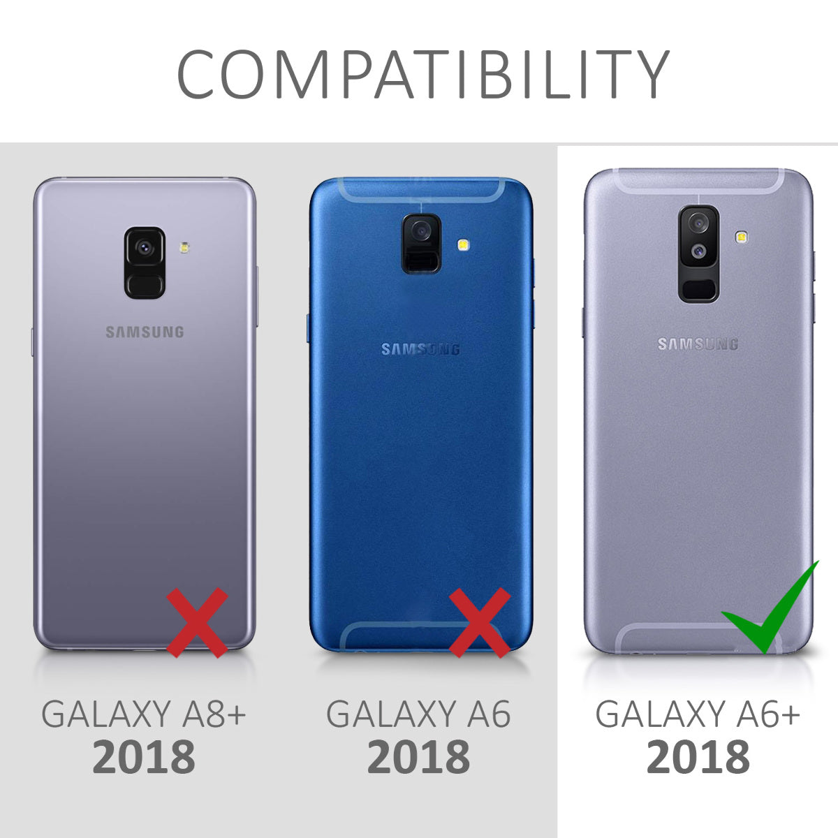 kwmobile Handyhülle für Samsung Galaxy A6+/A6 Plus (2018) Hülle - Silikon Case - Schutzhülle Cover